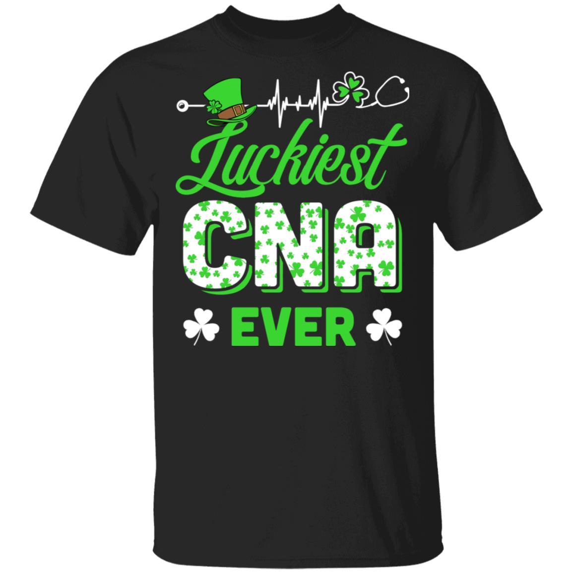 Luckiest CNA Nurse Ever Shamrock Top Hat St Patrick's Day
