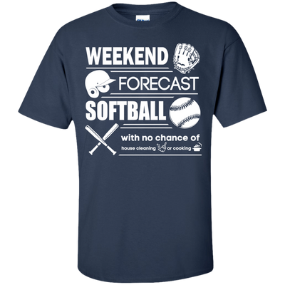 WEEKEND FORECAST SOFTBALL-T-Shirt & Hoodie-Classic T-Shirt-Navy
