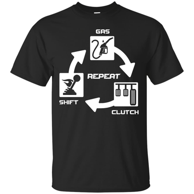 Gas Clutch Shift Repeat-T-Shirt & Hoodie-Classic T-Shirt-Black