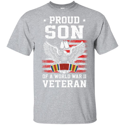 Proud Son Of World War 2 Veteran Patriotic-T-Shirt & Hoodie-Classic T-Shirt-Sport Grey
