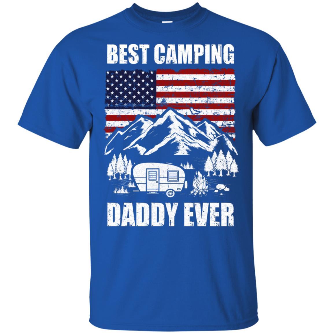 Best Camping Daddy Ever Usa Flag Father's Day Gift-T-Shirt & Hoodie-Classic T-Shirt-Royal