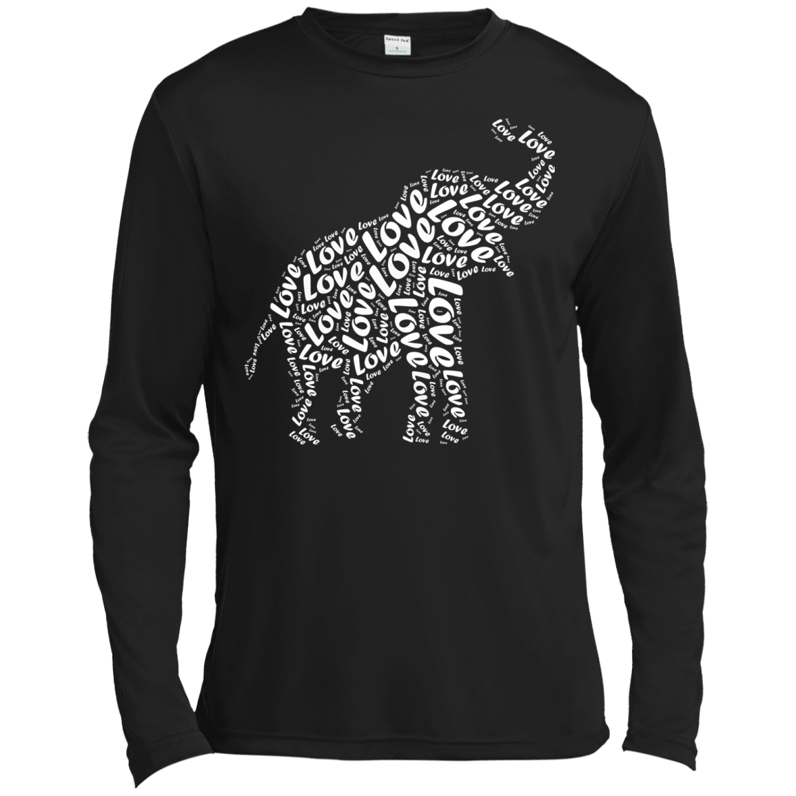 I Love Elephant-T-Shirt & Hoodie-Long Sleeve T-Shirt-Black
