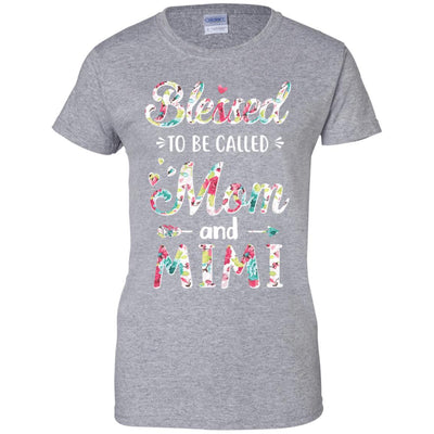 Mothers Day Gifts Blessed To Be Called Mom And Mimi-T-Shirt & Hoodie-Women's T-Shirt-Sport Grey