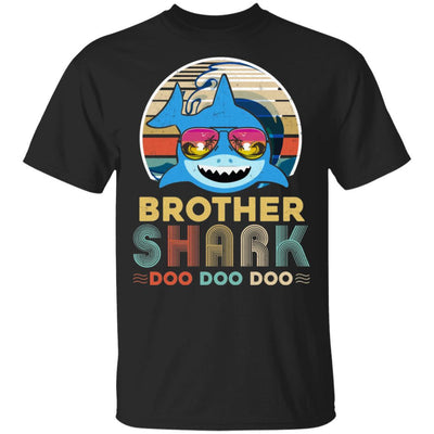 Retro Vintage Brother Shark Doo Doo Doo-T-Shirt & Hoodie-Classic T-Shirt-Black
