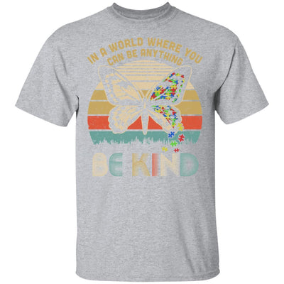 In A World Where You Can Be Anything Be Kind Butterfly-T-Shirt & Hoodie-Classic T-Shirt-Sport Grey