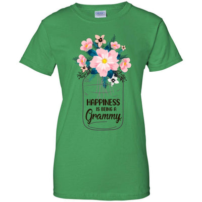 Happiness Is Being Grammy Life Flower Grammy Gifts-T-Shirt & Hoodie-Women's T-Shirt-Irish Green