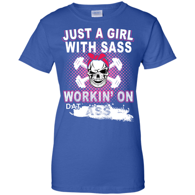 JUST A GIRL WITH SASS-T-Shirt & Hoodie-Women's T-Shirt-Royal
