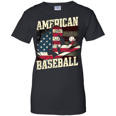 Badass Eagle American Baseball-T-Shirt & Hoodie-Women's T-Shirt-Black