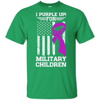 I Purple Up For Military Children Kid Child Gifts Youth-Youth Shirt-Youth T-Shirt-Irish Green