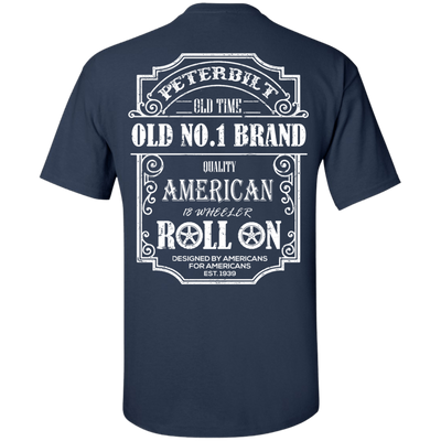 PETERBILT TRUCK BACK PETERBILT OLD NO 1-T-Shirt & Hoodie-Classic T-Shirt-Navy