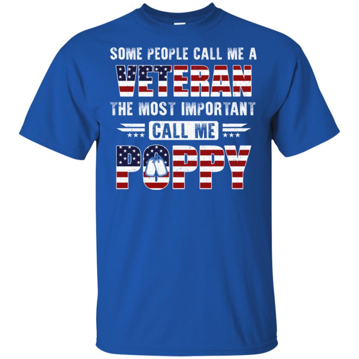Some People Call Me A Veteran Poppy Fathers Day Gifts-T-Shirt & Hoodie-Classic T-Shirt-Royal