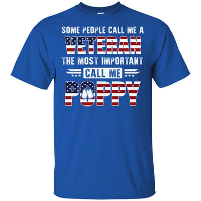 Some People Call Me A Veteran Poppy Fathers Day Gifts-T-Shirt & Hoodie-Classic T-Shirt-Royal
