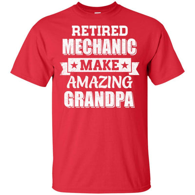 Funny Retired Machanic Make Amazing Grandpa Gifts-T-Shirt & Hoodie-Classic T-Shirt-Red