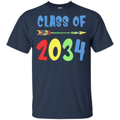 Class Of 2034 Grow With Me Pre-K First Day Of School Youth-Youth Shirt-Youth T-Shirt-Navy