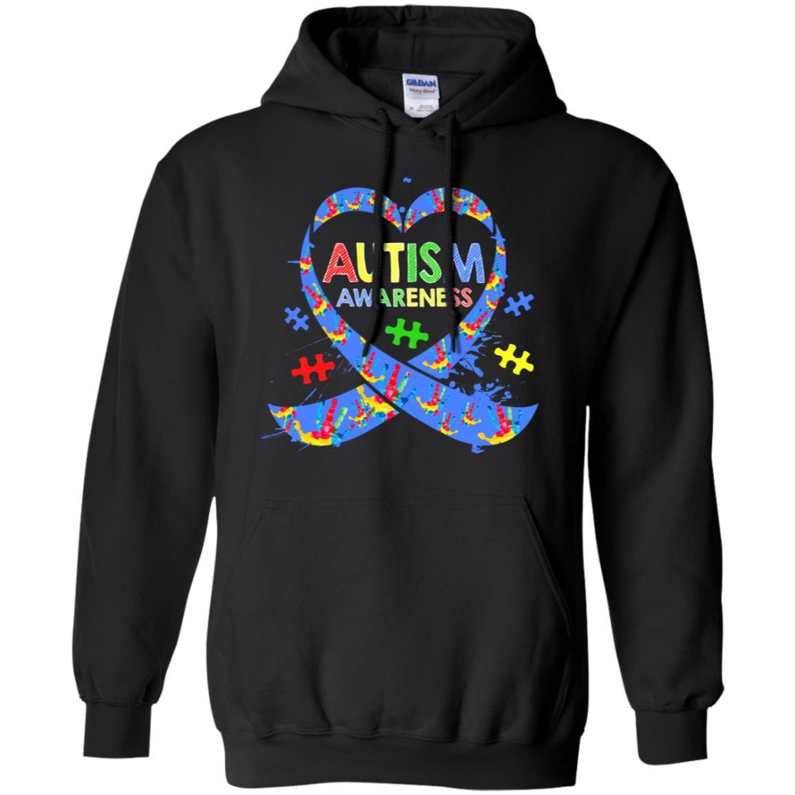 World Autism Awareness 2 April Dad Mom Kid Autism Gift-T-Shirt & Hoodie-Pullover Hoodie-Black