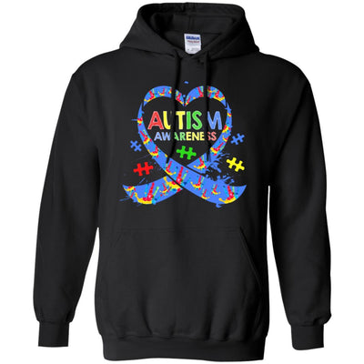 World Autism Awareness 2 April Dad Mom Kid Autism Gift-T-Shirt & Hoodie-Pullover Hoodie-Black