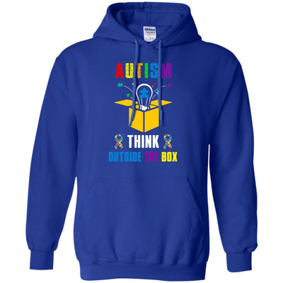 Autism Think Outside The Box Autism Awareness-T-Shirt & Hoodie-Pullover Hoodie-Royal