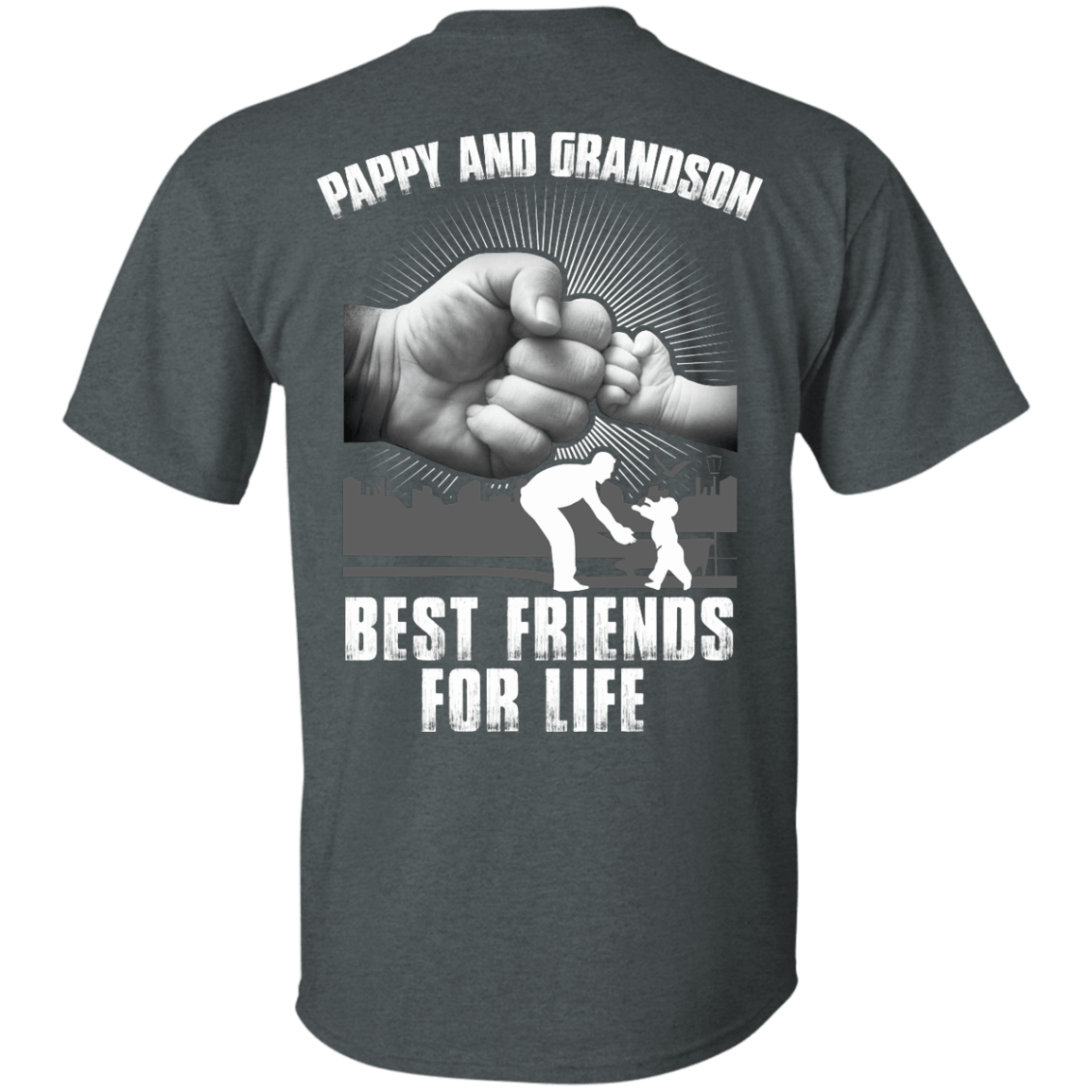 Pappy And Grandson Best Friends For Life-T-Shirt & Hoodie-Classic T-Shirt-Dark Heather