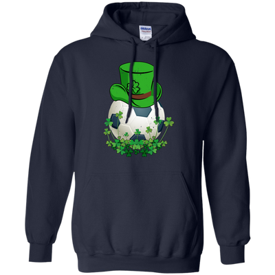 Shamrock Soccer Leprechaun St Patricks Day-T-Shirt & Hoodie-Pullover Hoodie-Navy