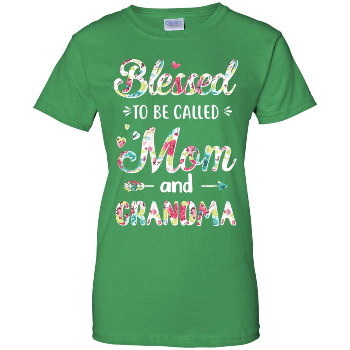 Mothers Day Gifts Blessed To Be Called Mom And Grandma-T-Shirt & Hoodie-Women's T-Shirt-Irish Green