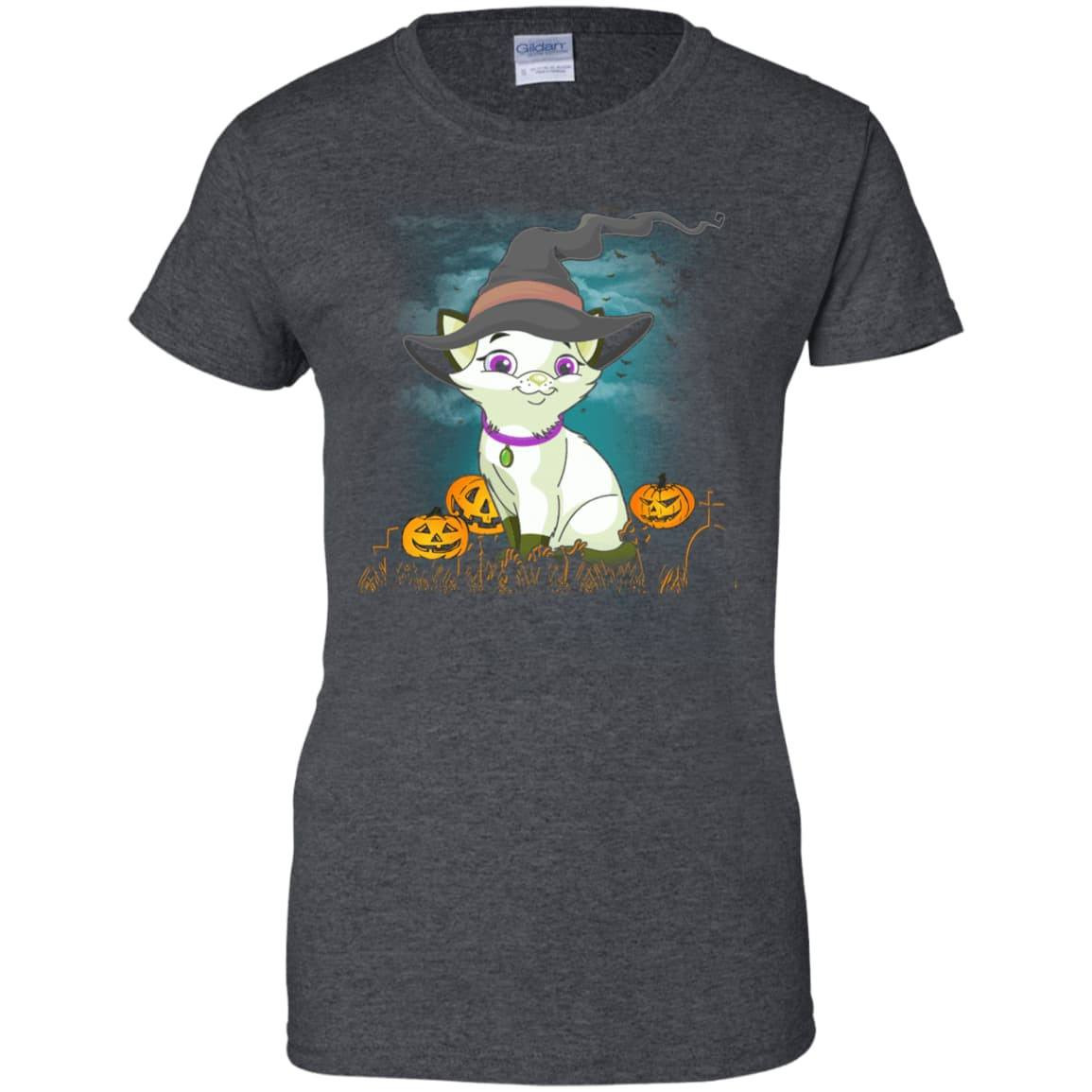 Halloween Cat Lovers-T-Shirt & Hoodie-Women's T-Shirt-Dark Heather