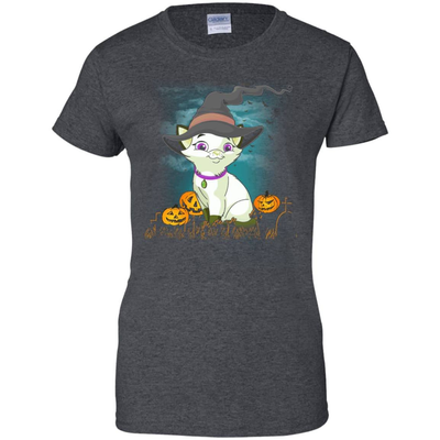 Halloween Cat Lovers-T-Shirt & Hoodie-Women's T-Shirt-Dark Heather