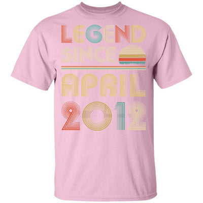 Legend Since April 2012 Vintage 9th Birthday Gifts Youth-Youth Shirt-Youth T-Shirt-Light Pink
