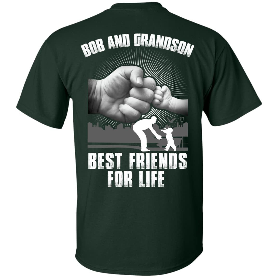 Bob And Grandson Best Friends For Life-T-Shirt & Hoodie-Classic T-Shirt-Forest Green