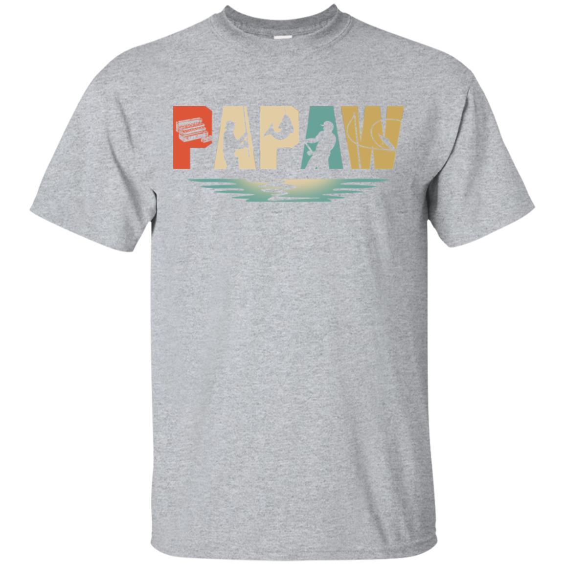 Vintage Fishing Papaw Father's Day Gift-T-Shirt & Hoodie-Classic T-Shirt-Sport Grey