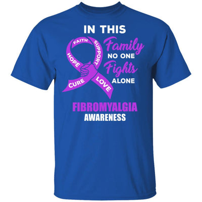 In This School No One Fights Fibromyalgia Awareness Alone-T-Shirt & Hoodie-Classic T-Shirt-Royal