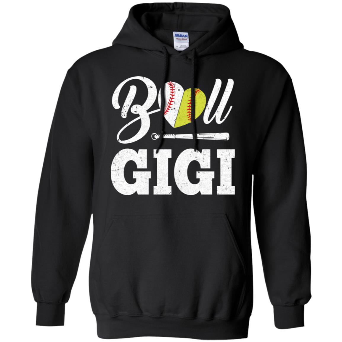 Funny Ball Gigi Softball Baseball Mothers Day Gifts-T-Shirt & Tank Top-Pullover Hoodie-Black