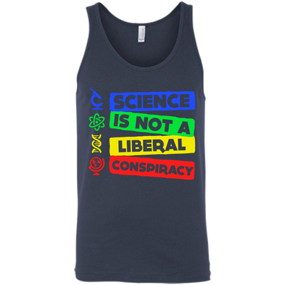 Science Is Not A Liberal Conspiracy-T-Shirt & Hoodie-Unisex Tank-Navy