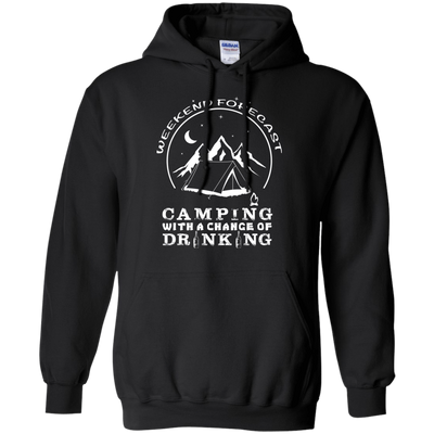 Weekend Forecast Camping-T-Shirt & Hoodie-Pullover Hoodie-Black