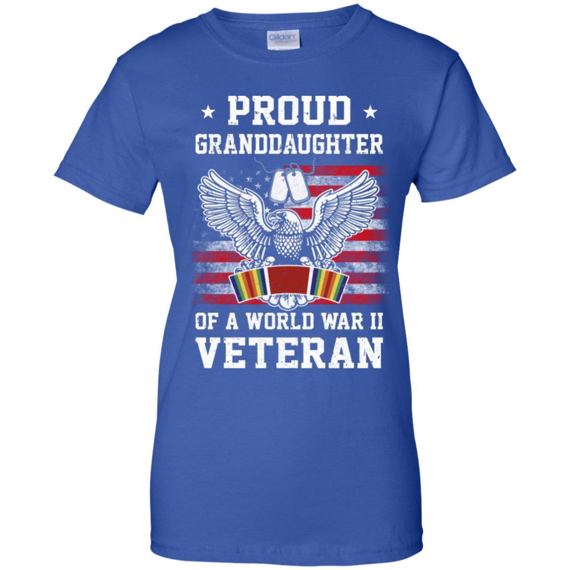 Proud Granddaughter Of World War 2 Veteran Patriotic-T-Shirt & Hoodie-Women's T-Shirt-Royal
