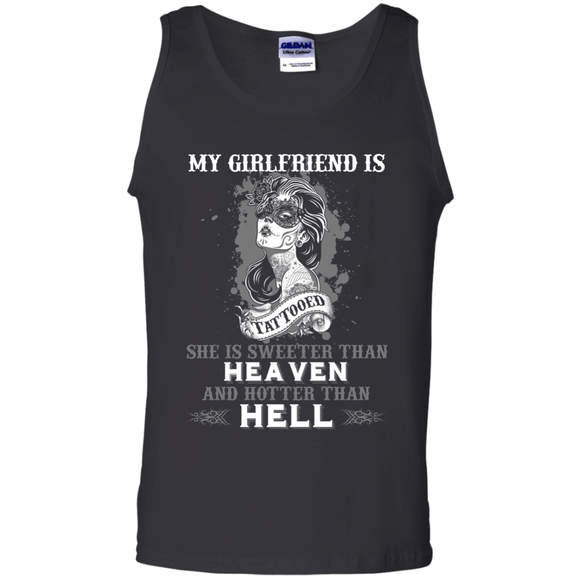 My Girlfriend Is Tattooted-T-Shirt & Hoodie-Unisex Tank-Black