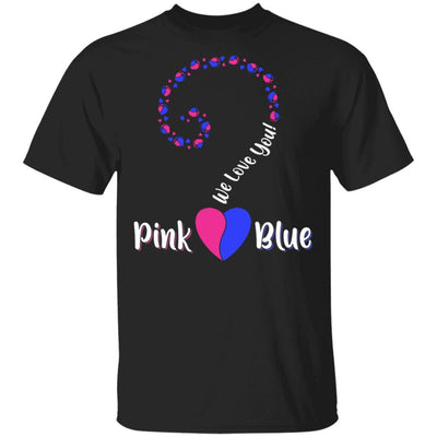 Gender Reveal Party Question Mark with Baby Feet and Heart-T-Shirt & Tank Top-Classic T-Shirt-Black