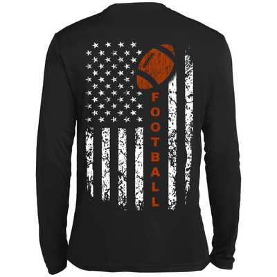 American Football Flag-T-Shirt & Hoodie-Long Sleeve T-Shirt-Black
