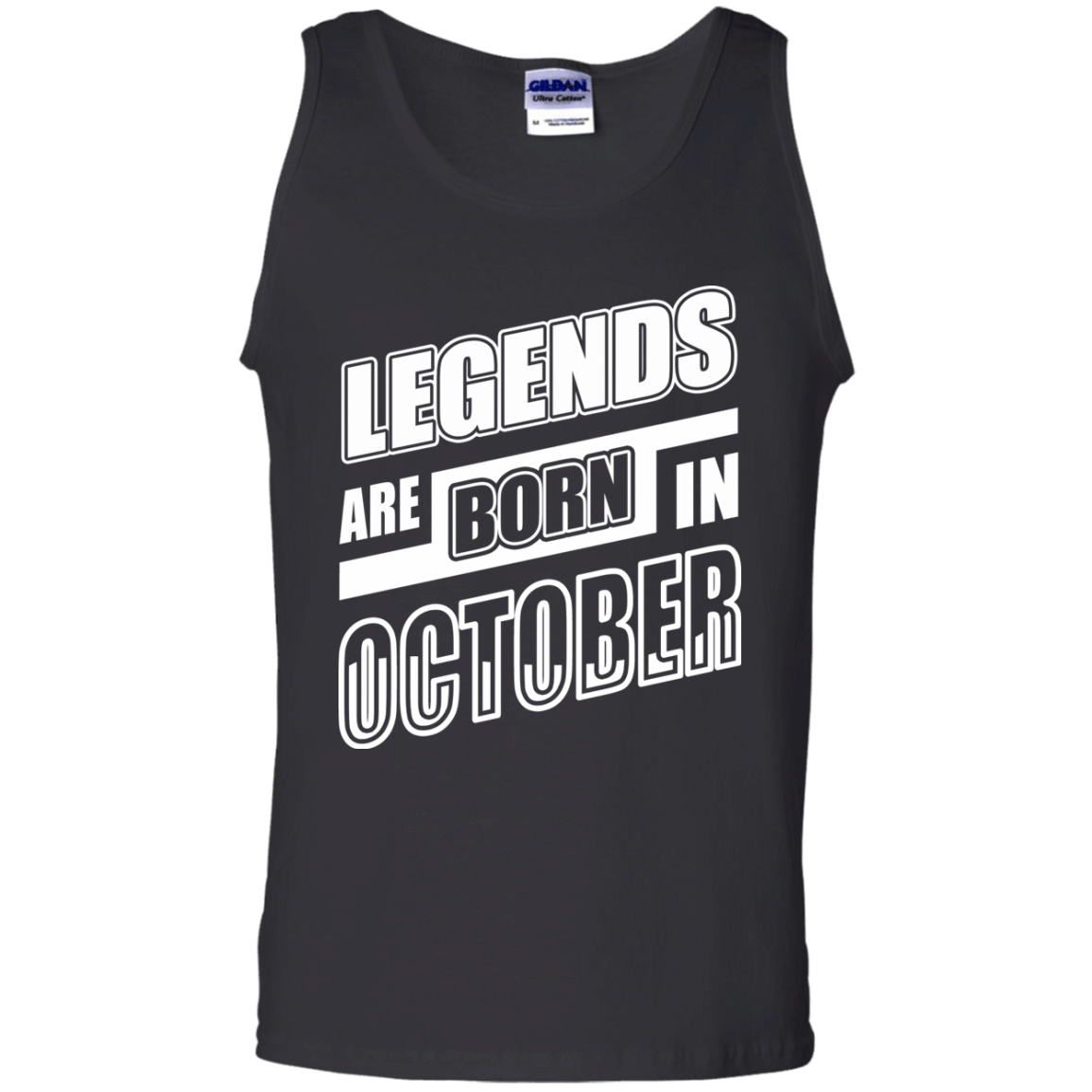 Legends are born in OCTOBER-T-Shirt & Hoodie-Unisex Tank-Black