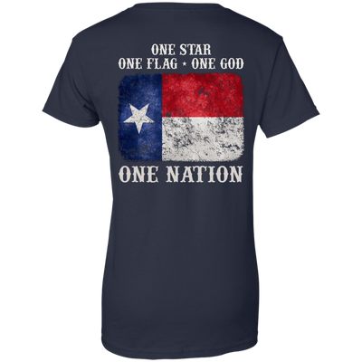 One Star One Flag One God One Nation-T-Shirt & Hoodie-Women's T-Shirt-Navy