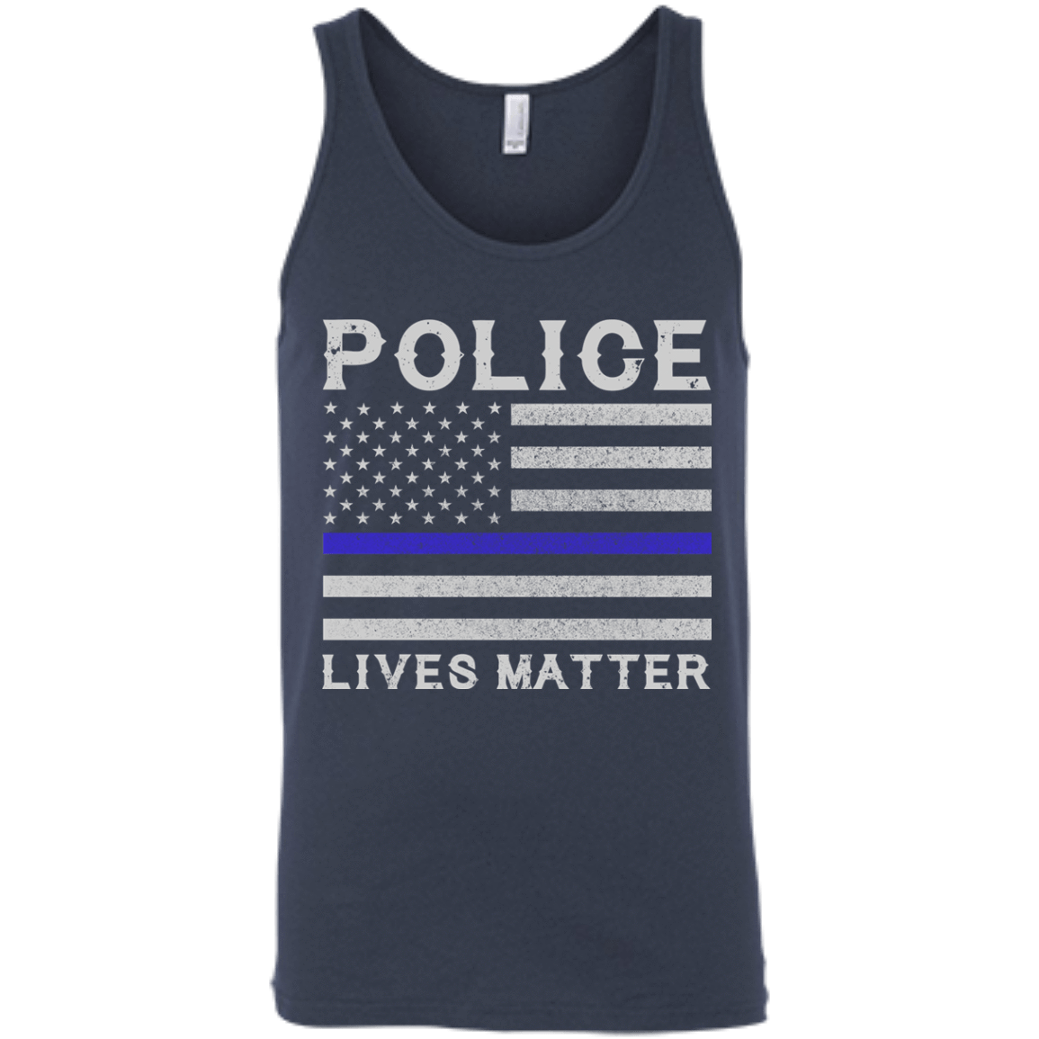Police Lives Matter-T-Shirt & Hoodie-Unisex Tank-Navy