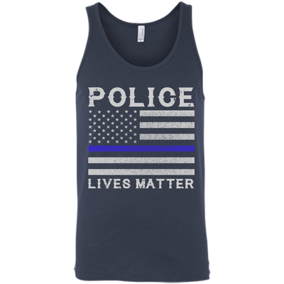 Police Lives Matter-T-Shirt & Hoodie-Unisex Tank-Navy