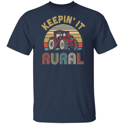 Keepin' It Rural Vintage Farming Tractor Farmer-T-Shirt & Hoodie-Classic T-Shirt-Navy