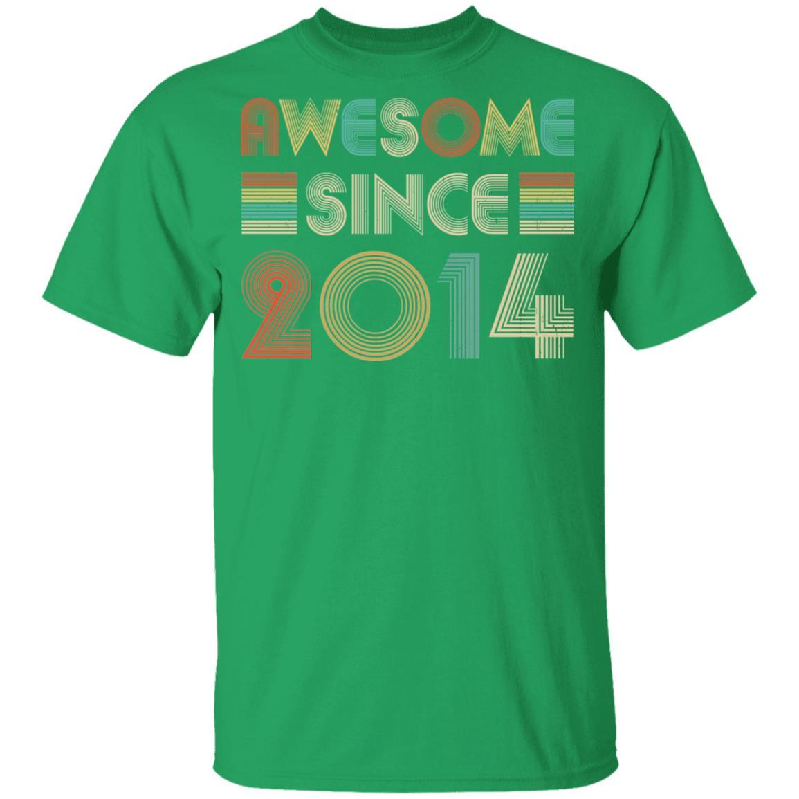 Awesome Since 2014 7th Birthday Gifts Youth-Youth Shirt-Youth T-Shirt-Irish Green