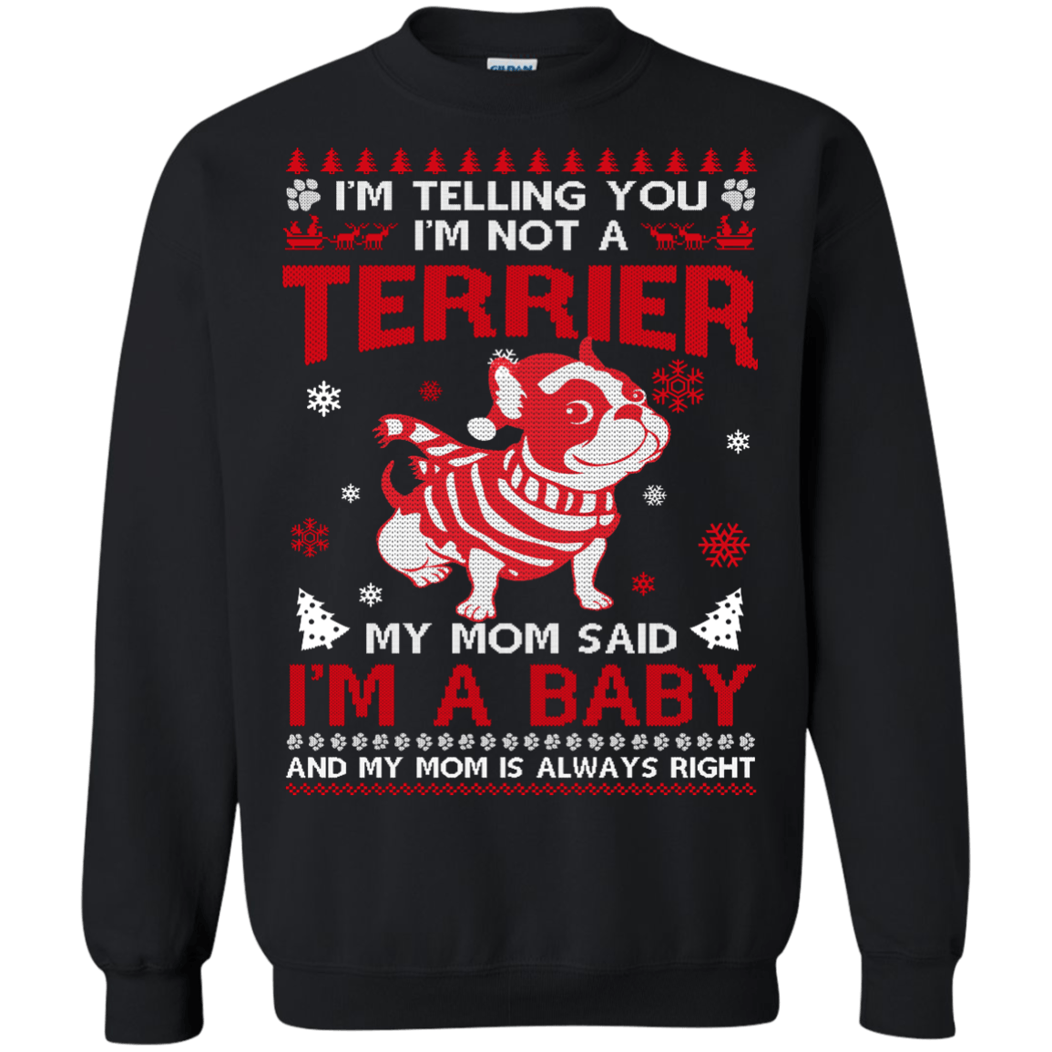 I'm Telling You I'm Not A Terrier-T-Shirt & Hoodie-Crewneck Sweatshirt-Black