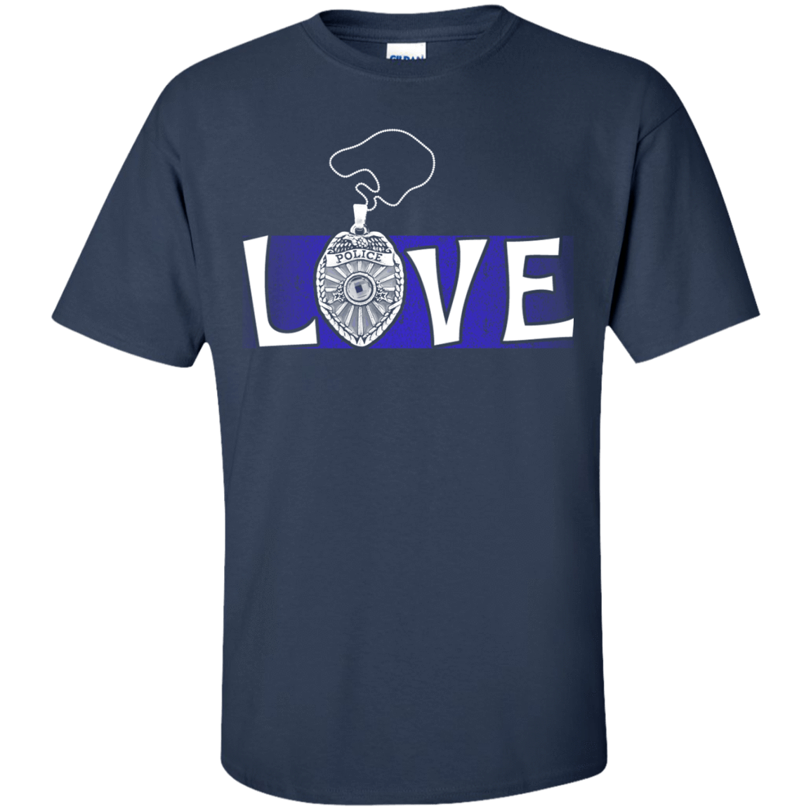 Love Police Thin Blue Line-T-Shirt & Hoodie-Classic T-Shirt-Navy