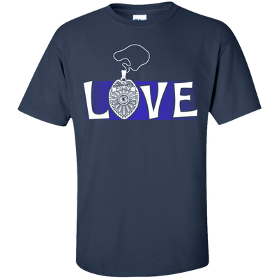 Love Police Thin Blue Line-T-Shirt & Hoodie-Classic T-Shirt-Navy