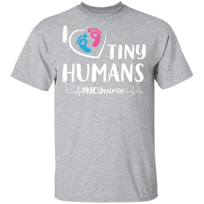 I Love Tiny Humans Nicu Nurse Nursing-T-Shirt & Tank Top-Classic T-Shirt-Sport Grey