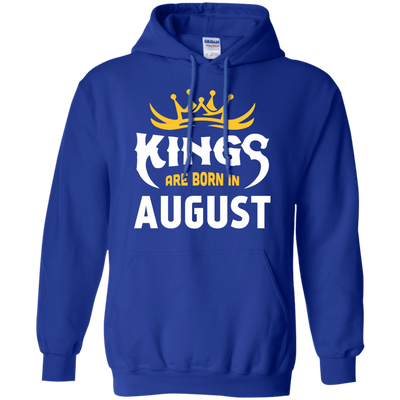 Kings Are Born In August-T-Shirt & Hoodie-Pullover Hoodie-Royal
