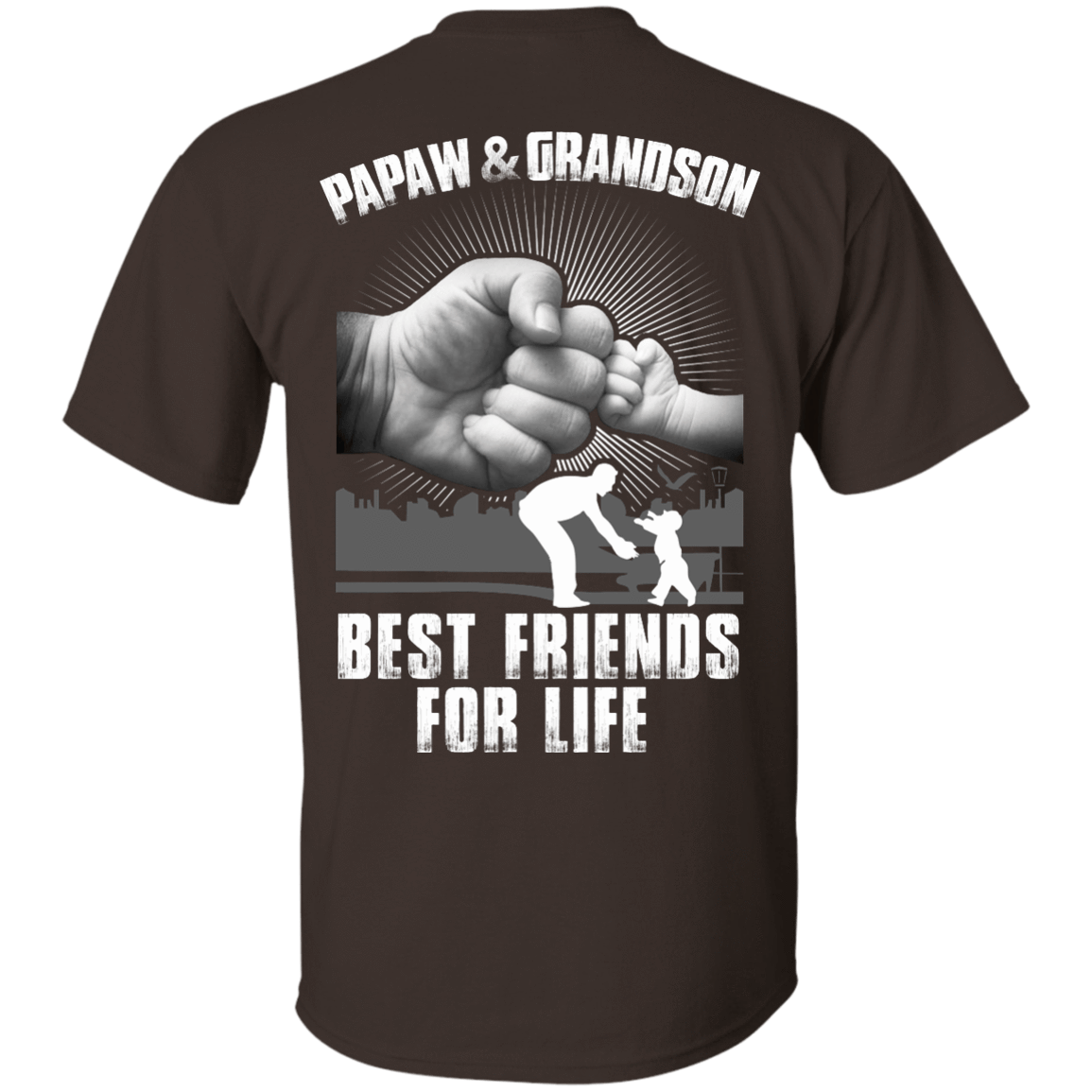 Papaw And Grandson Best Friends For Life-T-Shirt & Hoodie-Classic T-Shirt-Dark Chocolate