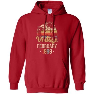 Retro Classic Vintage February 1999 22th Birthday Gift-T-Shirt & Hoodie-Pullover Hoodie-Red